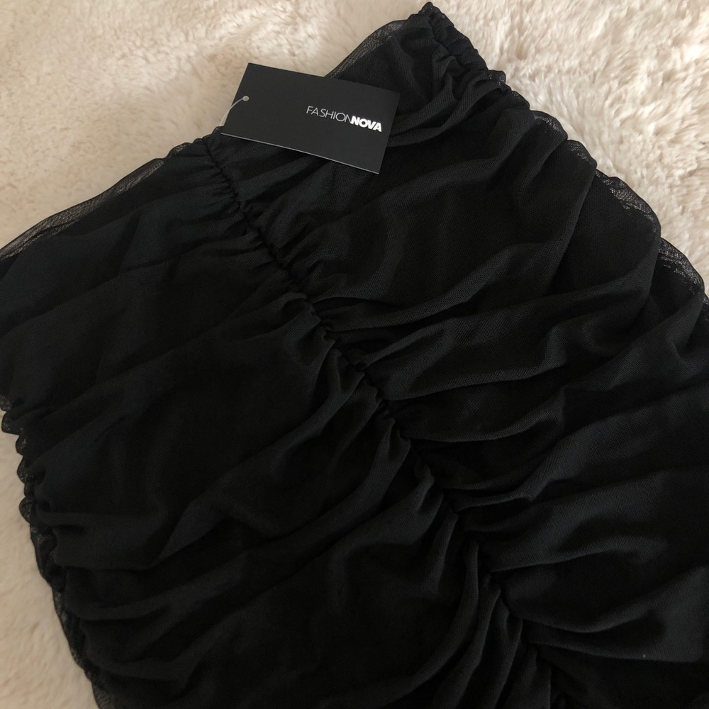 Black Meshed Skirt